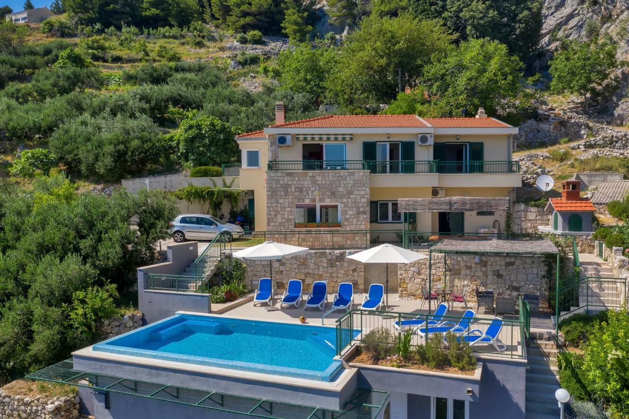Villa Makar,Heated Pool,Gym,Grill,Seaview Makarska Exteriör bild